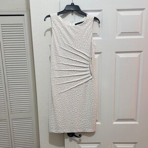 Ivanka Trump Textured Cream Midi Dress